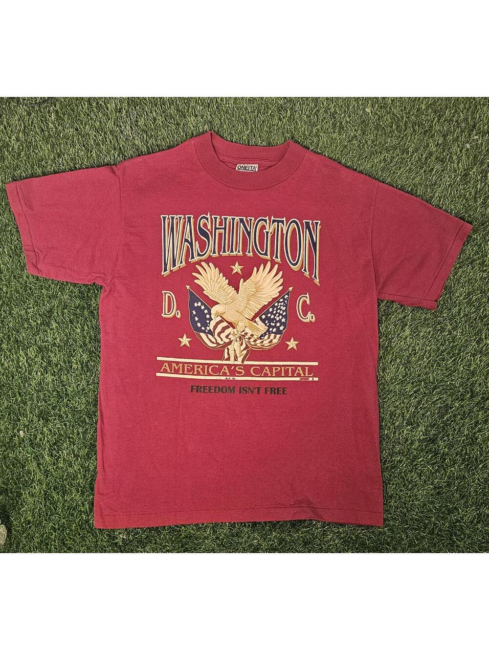 Vtg 90s Washington DC American Eagle M T Shirt Single Stitch Made In USA